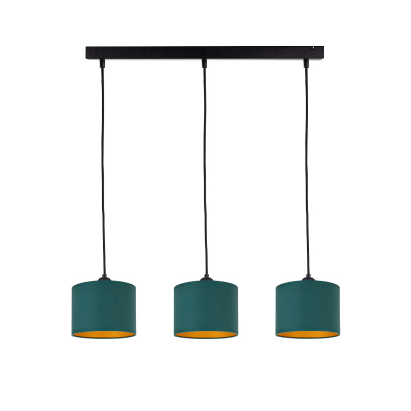 Marciella - Light Drum Pendant, 21cm H x 64cm W, 3, Green