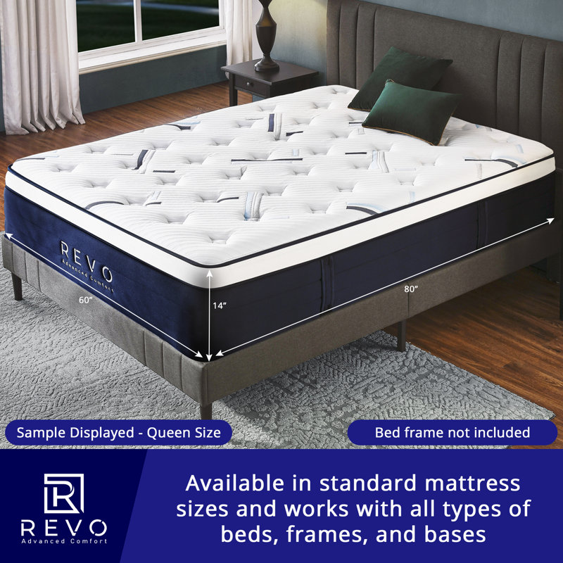 Revo Sleep  14-Inch Hybrid Mattress, Extra-Long Twin, 14"