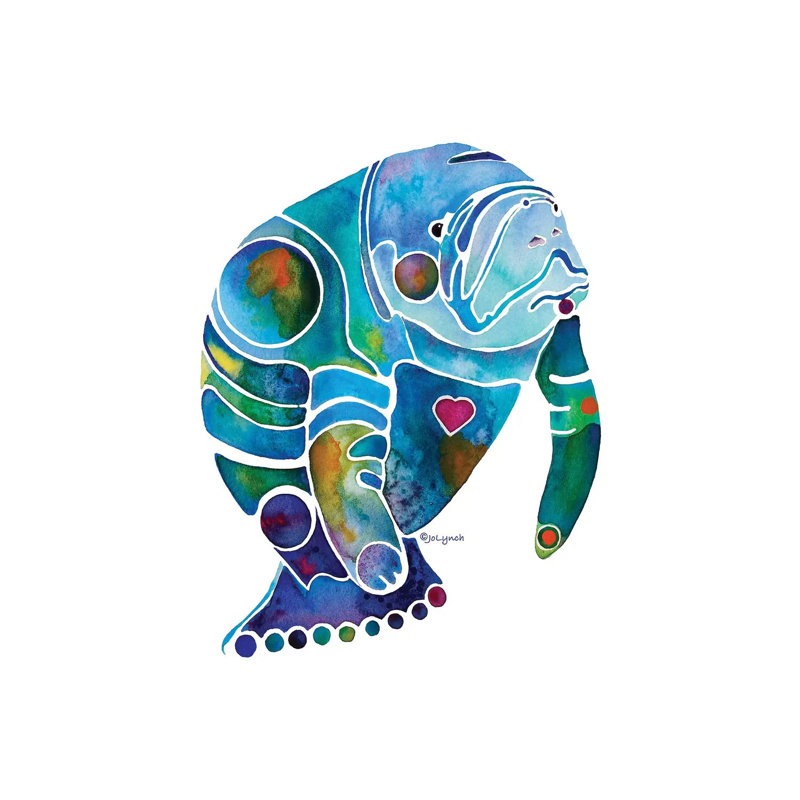Manatee I 1 Piece Painting on Canvas, 66.04 cm H x 45.72 cm W x 1.91 cm D, Wrapped Canvas