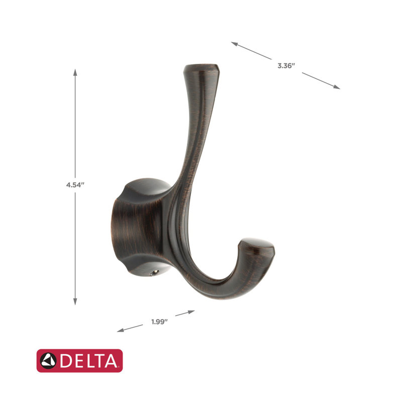 Addison Wall Mounted Robe Hook, Venetian Bronze