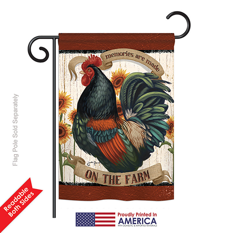 Les souvenirs de la ferme constituent des animaux quotidiens de la ferme à 2 côtés de polyester 18,5 x 13 po. drapeau de jardin