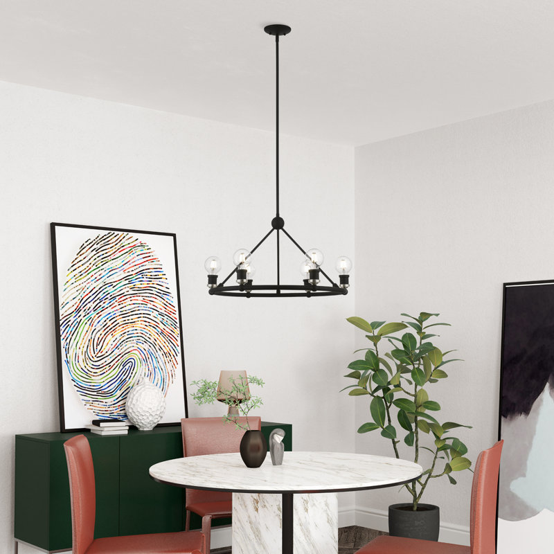 Lustre Grogan, Noir / Nickel brossé