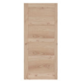 MODA 4-Panel Solid Core Unfinished White Cedar Slab Interior Door