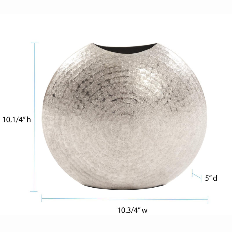 Boadicea Aluminum Table Vase, 10.25" H x 10.75" W x 5" D