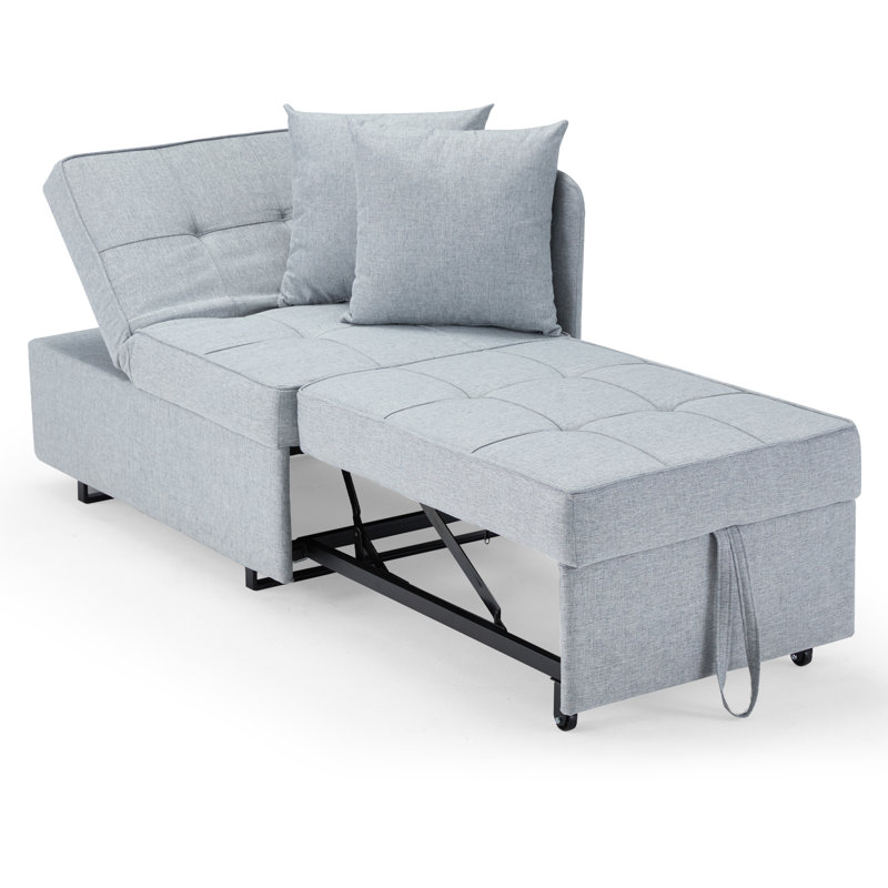 70" Upholstered Convertible Sleeper Sofa, 5-Position Adjustable Backrest Pull Out Sofa Bed, Fold Out Chair Bed For Living Rooms, Apartments