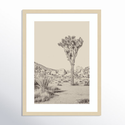 Villere "Joshua Tree III Neutral" Print on Wood