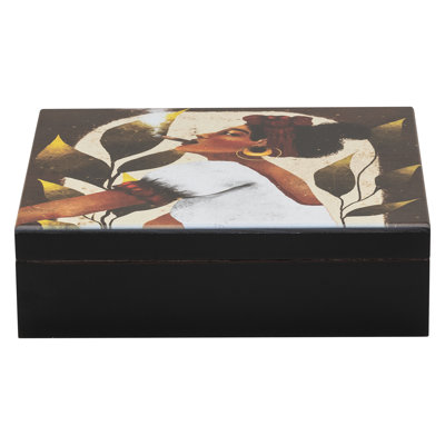 Gold Brass Stainless Steel Cigar Humidor