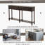 Console Console avec deux tiroirs de rangement et une tablette inférieure pour le salon et le vestibule (espresso)-1714822912