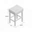 Tabouret de bar 26,75 po-1196165538
