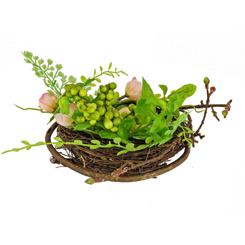 Décoration de table nid d'oiseaux et baies 6 po The Holiday Aisle®