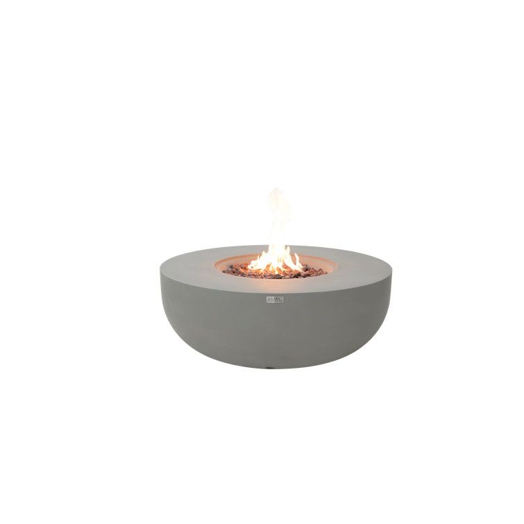 Eclipse 44" W x 17" H Concrete Outdoor Fire Pit Table