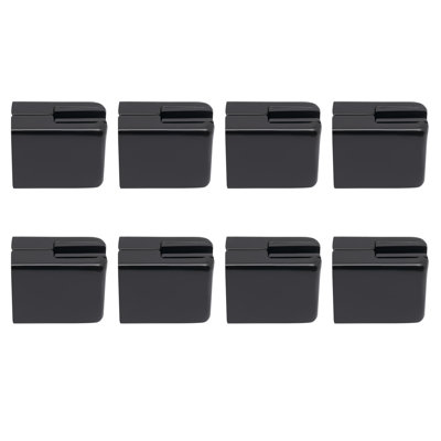 8PCS Stainless Steel Glass Clamp Clip 0.3-0.4in Adjustable Glass Clamp Black