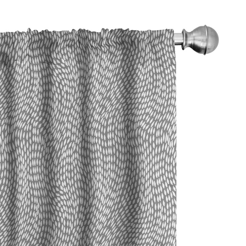 Geometric Semi-Sheer Rod Pocket Sliding Panel, 28" x 84"