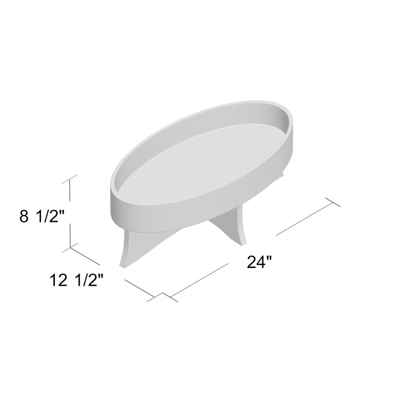 Lax Decorative Bowl, White