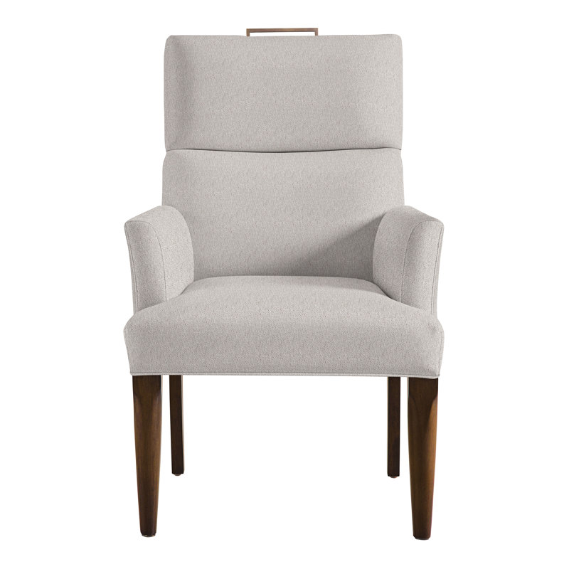 Thom Filicia Home Fabric Tight Back Arm Chair, Casa Blanca, Navada Granite