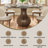 Round Pedestal Holguin Seats 4/6/8/10 Dark Walnut & Gray-653287859