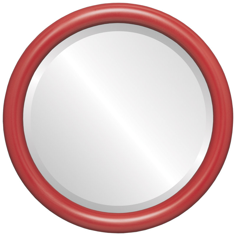 Miroir d'appoint Rowles, Rouge des Fêtes, 25,375 po x 25,375 po
