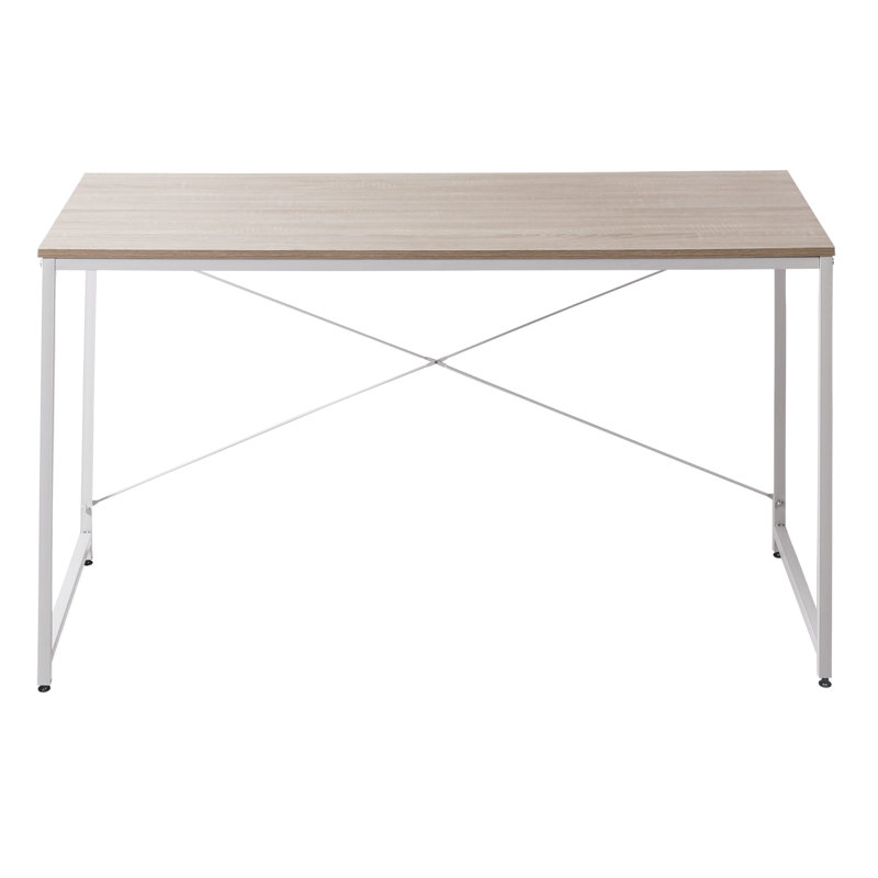 Akron Desk, Light Oak, White, 70cm H x 120cm W x 60cm D