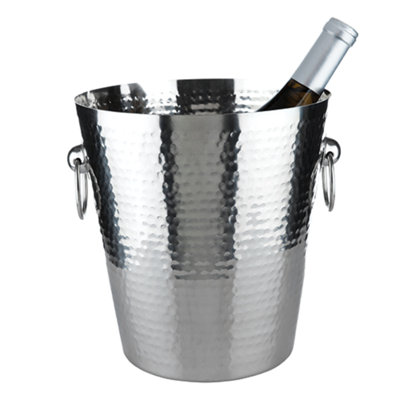 Admiral Hammered Metal Ice Bucket