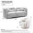 Modern Couch, Boucle Fleece Upholstered Couch