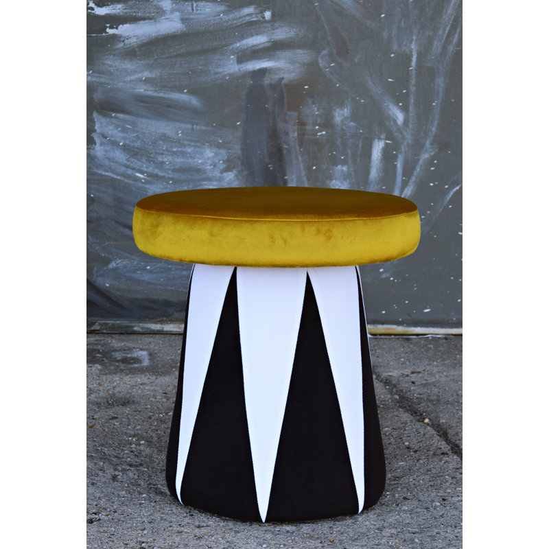 Solid + Manufactured Wood Accent Stool, Gold