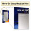 Yellow And Blue Liquid Ink River I - Yellow Modern Wall Mirror-1777635567