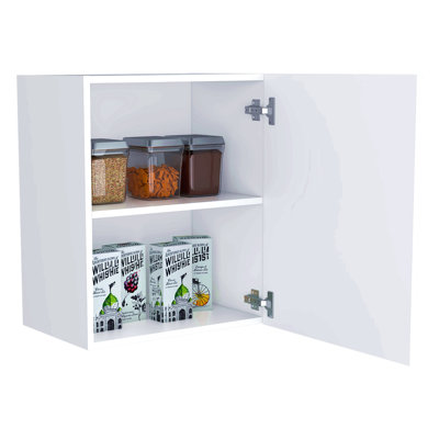 20" Wide One-Door  And Two Shelves Wall Cabinet