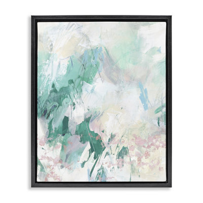  "Green Faded Splatter", art mural sur toile flottante par June Erica Vess