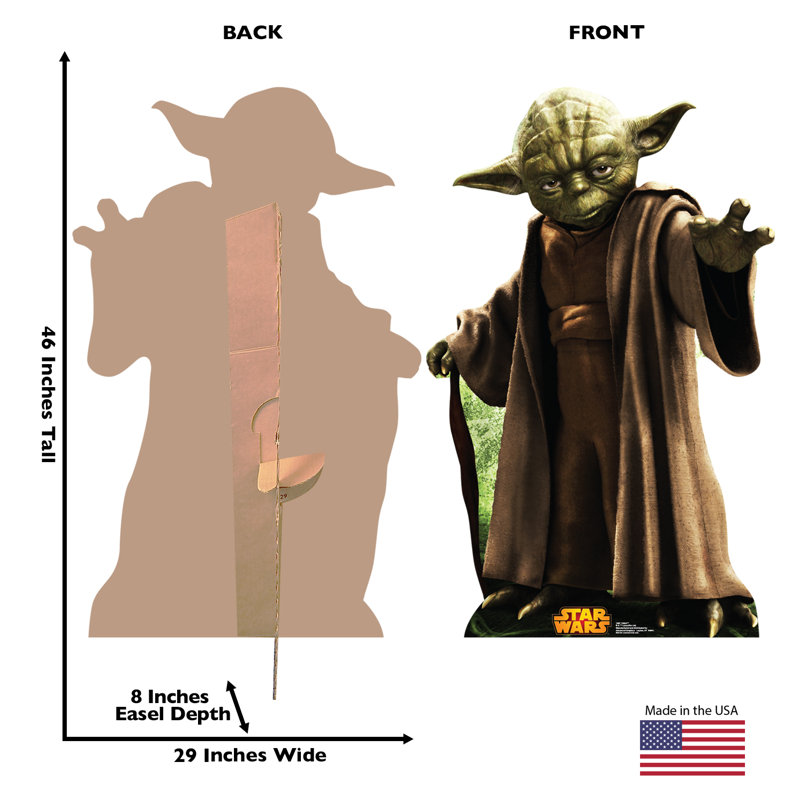 Star Wars Yoda Cardboard Stand-Up with Brown Robes