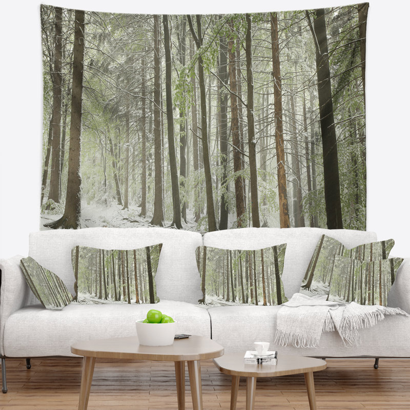 Paysage, forêt de hêtre, paysage, tapisserie, H 50 po x l 60 po