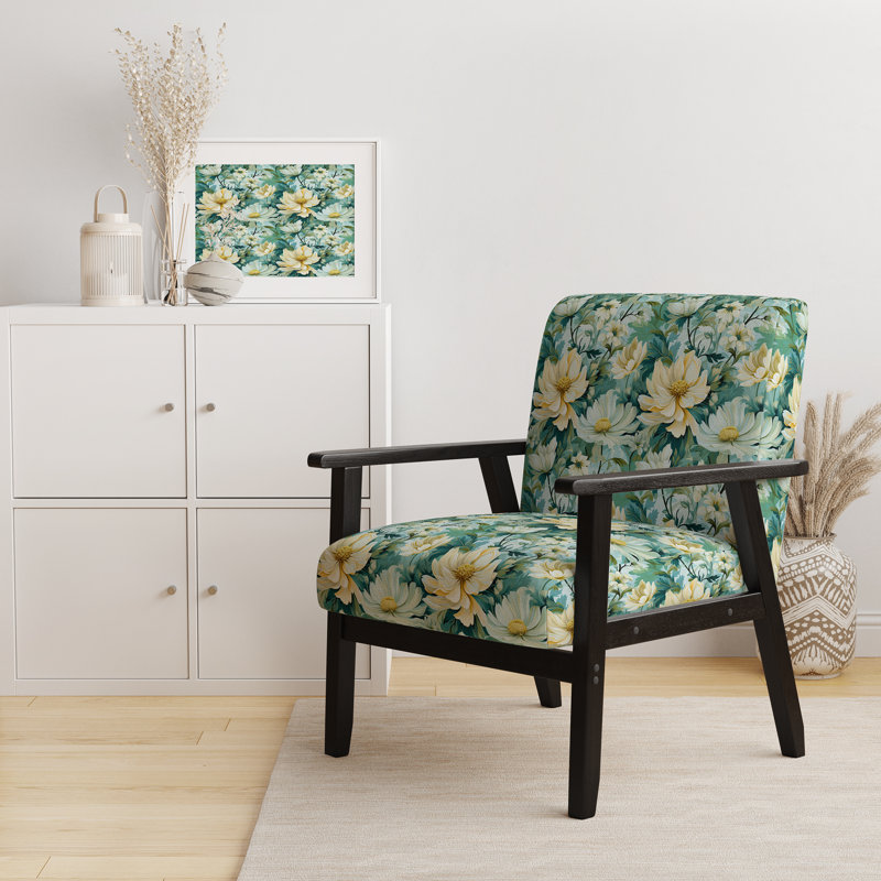 Motif botanique impressionniste de verdure - Fauteuil rembourré Cottage