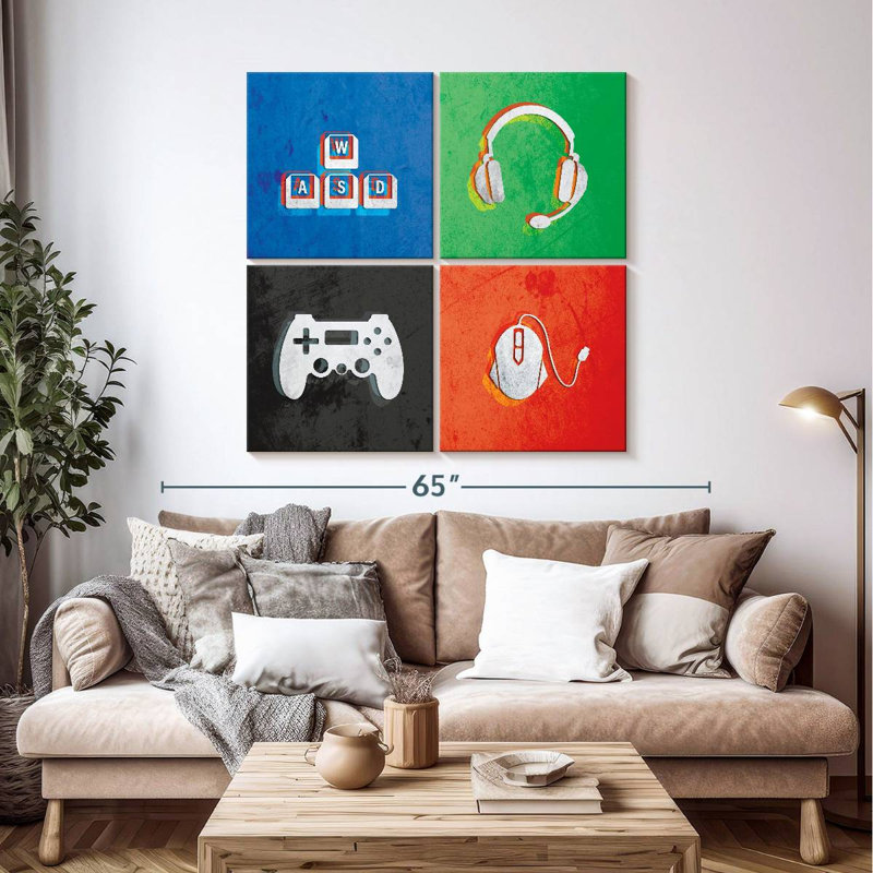 Senne Glitch Style Gamer Essentials, H 45 po x l 45 po
