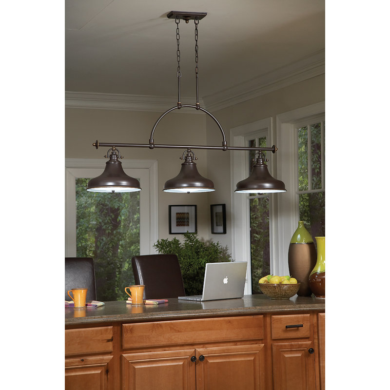 Paulin 3 - Light Kitchen Island Pendant, Palladian Bronze