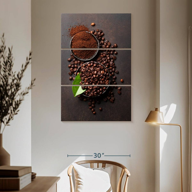 Yarlin Coffee Beans And Grounds, 65" H x 42" W