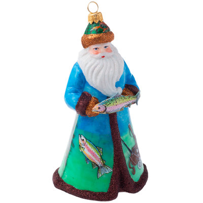 Glitterazzi Fly Fishing Santa
