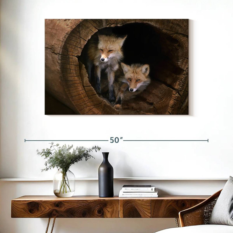 Brampt Kit Foxes, 26" H x 39" W