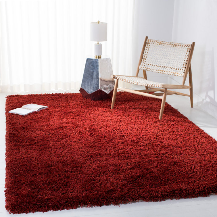 Assar Handmade Tufted Rust Area Rug
