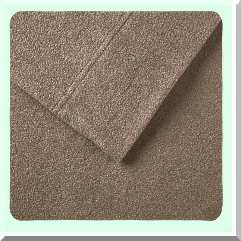 CozyChill Micro Fleece Sheet Set - Deep Pocket - Cold Season Bedding - True North Warmth - 3 Piece - Matching Pillow Case