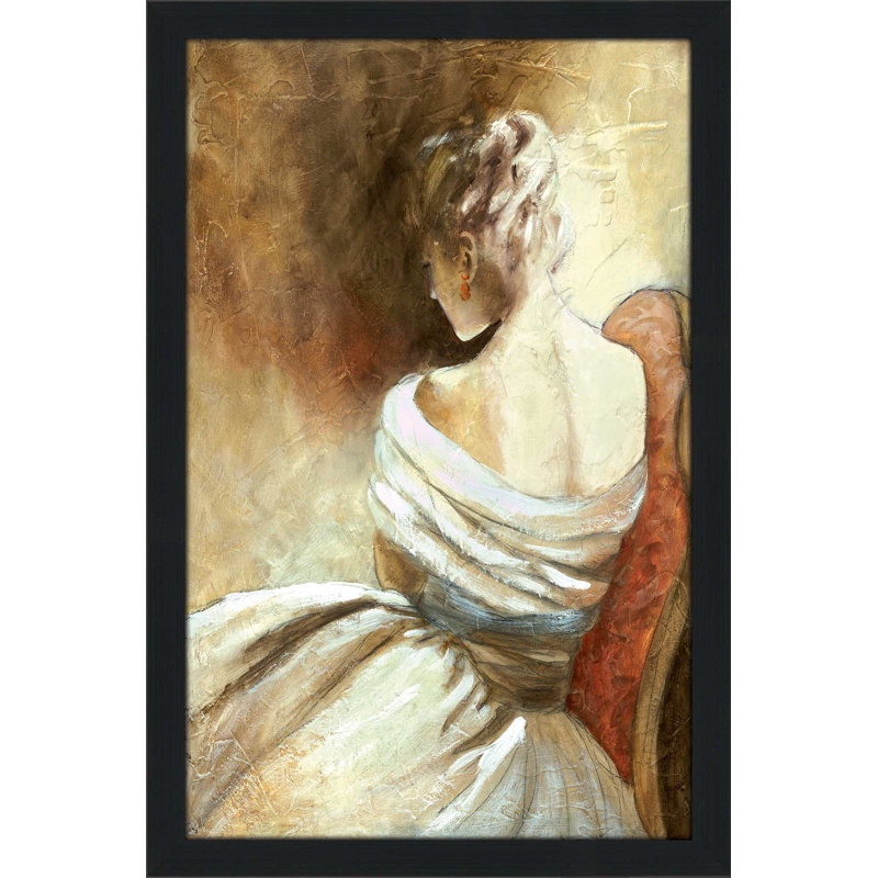 « a quiet abstient ii », reproduction de peinture à l’huile encadrée, H 27,5 po x l 21,5 po x P 0,75 po