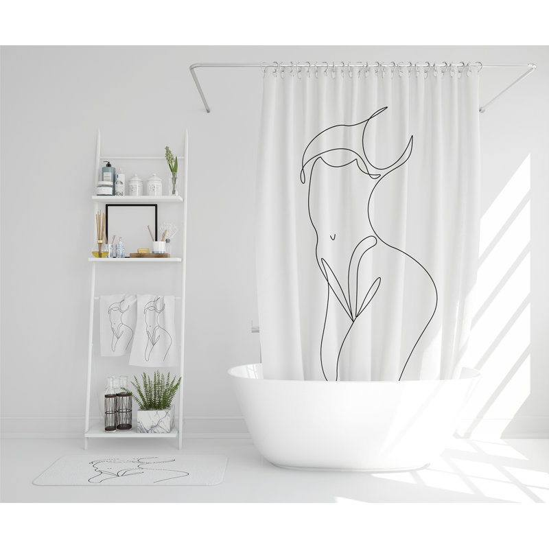 Nellda Polyester Shower Curtain Set