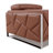 Camel Genuine Leather Sofa with Adjustable Headrests-841366765