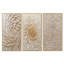 Beige radiant tourbillon tourbillon - abstrait botanique encadré 3 panneaux-129012276-129012279