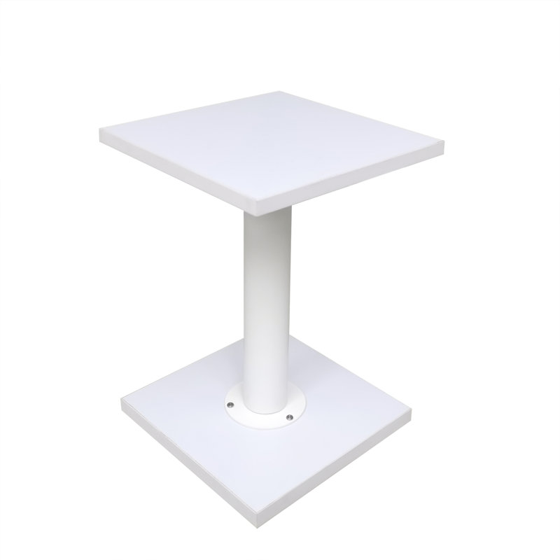 Hauteur réglable 17 - 32 "Riser Support Tube en acier blanc Plateforme en bois pour plantes, boîtes de cadeaux