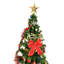 Arbre de Noël artificiel 5 pi avec lumières à DEL écoénergétiques, comprenant 109 jupes d'arbre suspendues et garde-corps-996256404