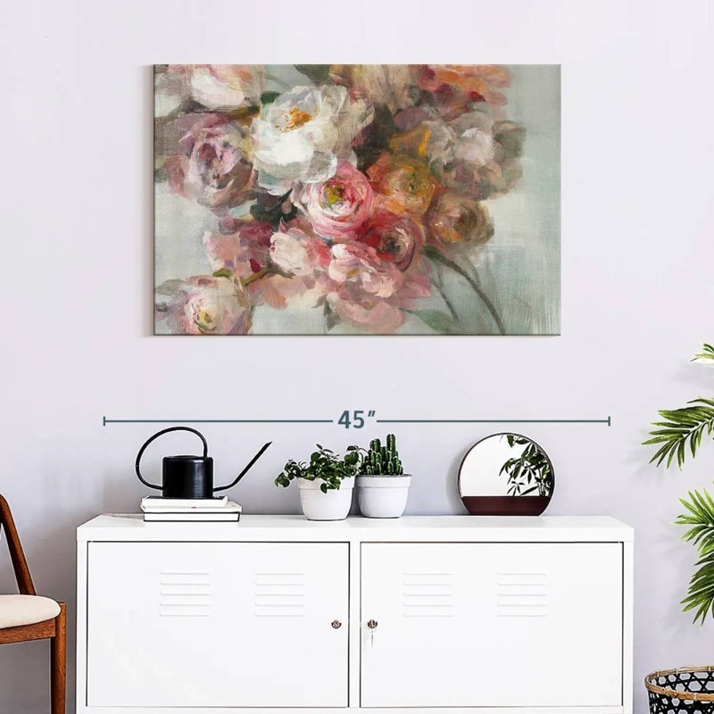 «Blush Bouquet», reproduction sur toile tendue, H 24 po x l 36 po x P 1,25 po
