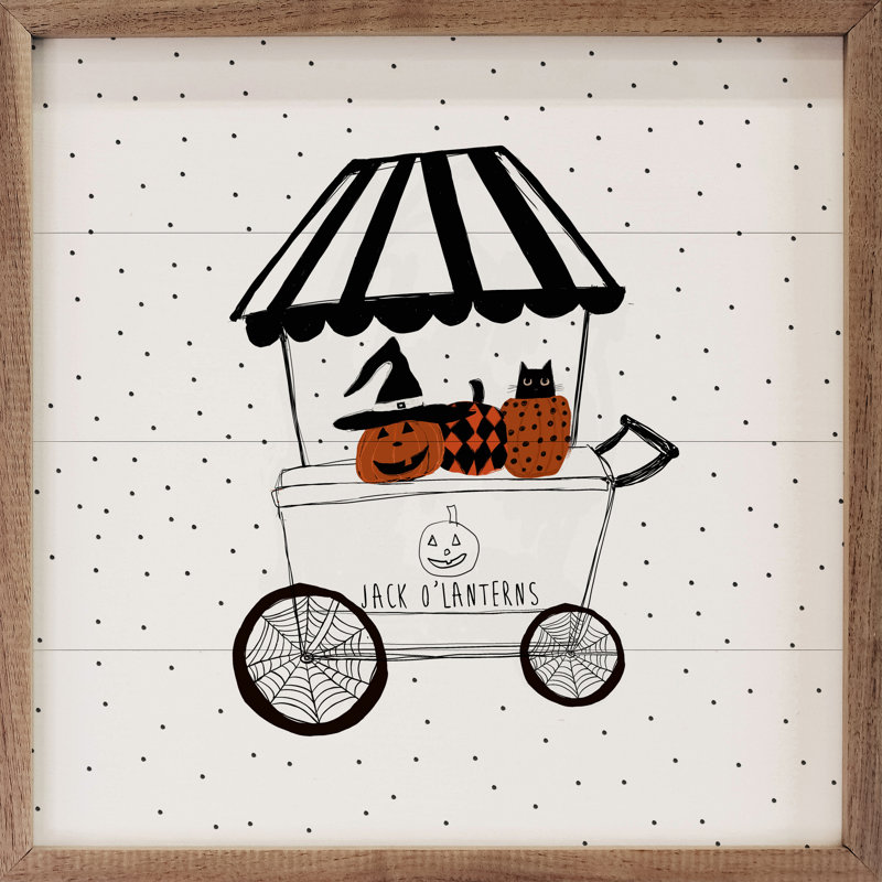 «Witch Way to the Candy Cart» par Amylee Week - impression d'un cadre photo sur bois, H 12 po x l 12 po