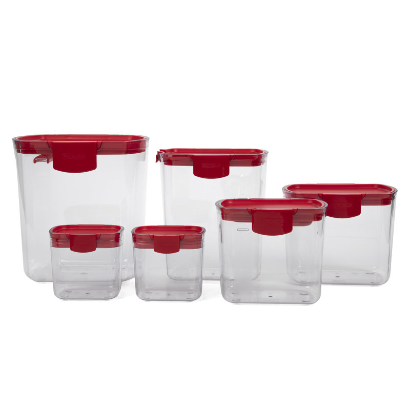 Ensemble de 6 contenants alimentaires International Preworks Prokeeper, Rouge