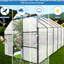 Serre en polycarbonate noir - robuste, toutes saisons pour porte coulissante d'extérieur pour la cour arrière, toit ajustable, structure avec base en acier galvanisé robuste-115808117