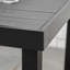 Table de salle à manger carrée pour l'extérieur pour 4 personnes - grain de bois imperméable, pieds de jardin en aluminium robustes, noir, imperméable