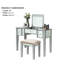 Silver 1Pc Vanity And Stool , Transitional Aspect Concept, 3 Drawers For Storage, 5Mm Central Mirror, Solid Wood Bedroom Selection Concept W/ In Style, Framework Scheme, Color Scheme